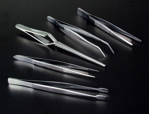 5-piece Stainless Steel Tweezer Set