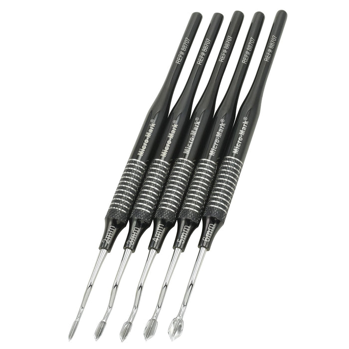 5 PC. V-Gouge “Premier Elite” Titanium-Plated Chisel Set by Micro-Mark