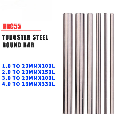 1Pc Solid Carbide Round Rod 100MM/150MM/200mm/330mm Wear Resistant  High Hardness CNC Machine Fine Grinding Tungsten Steel Bar