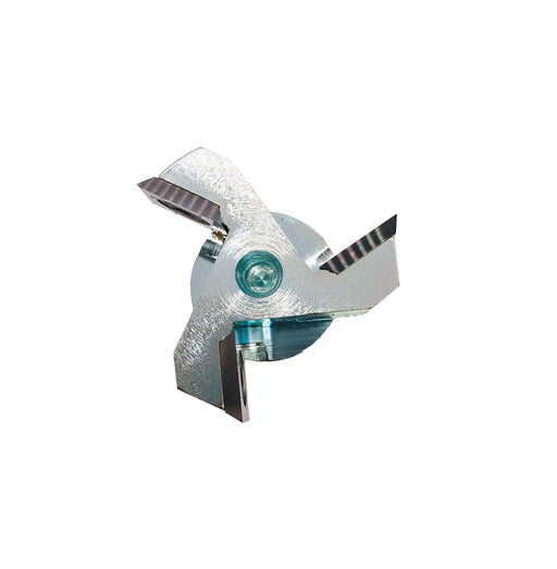 DeLuche 3 Head Spoil-board/Fly cutter 2" CD, 4F, 1/2" CH, 1/2" SD, 2 1/2" OL