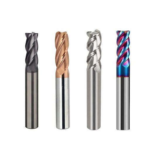 XUHAN Longth Corner Radius End Mill CNC R Bullnose Cutter Tungsten Carbide Steel Metal Router Tool 4 Flutes R0.5 R1 Surface Machining