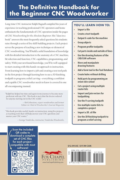 CNC Woodworking for the Absolute Beginner: Winning Tips, Techniques & 5 Skill-Building Projects Book