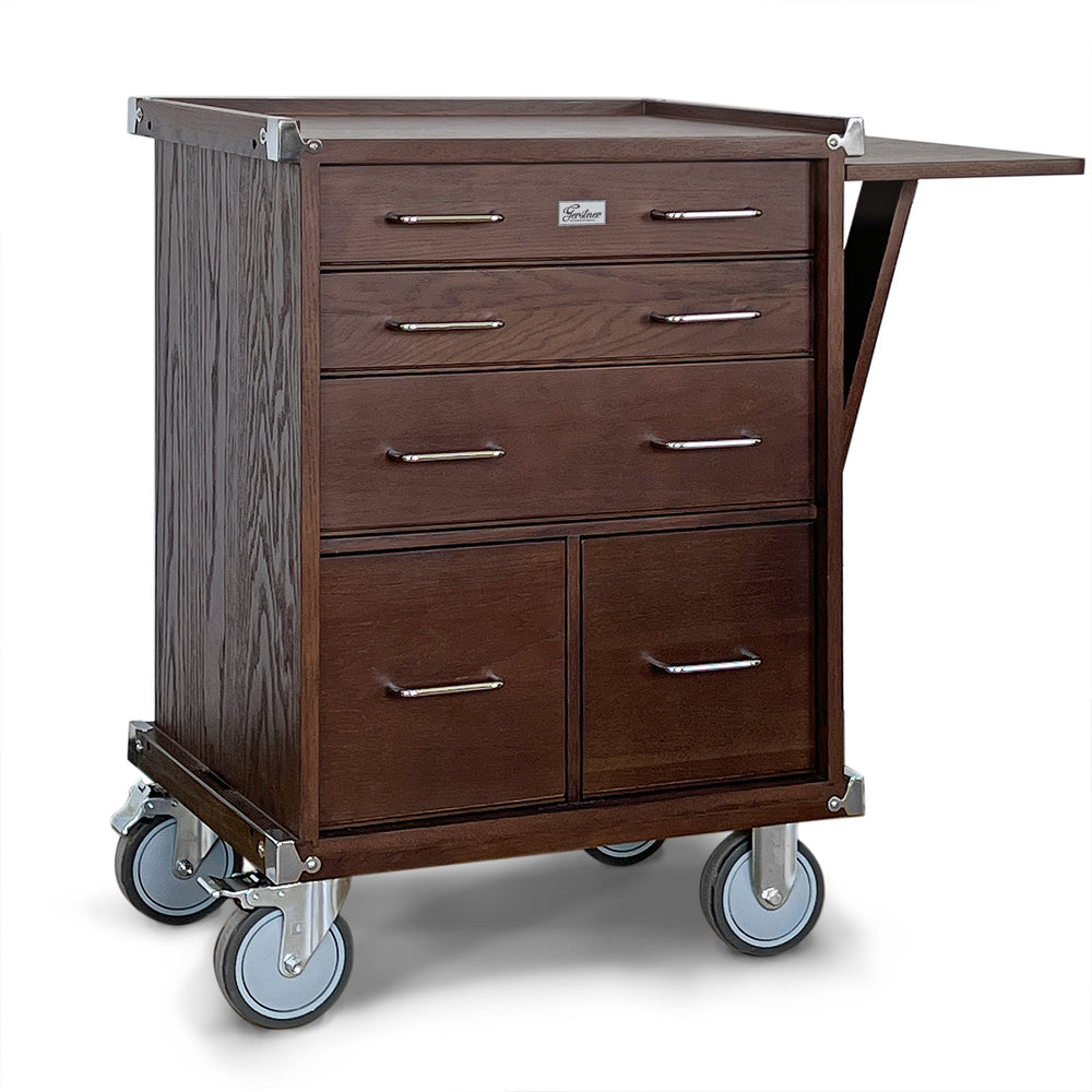 Gerstner International Dark Oak 5-Drawer Roller Cabinet