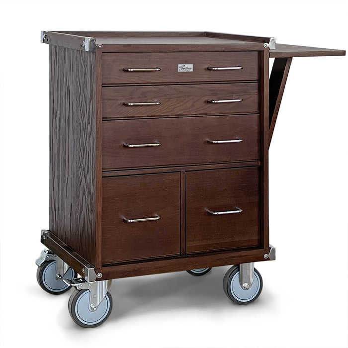 Gerstner International Dark Oak 5-Drawer Roller Cabinet