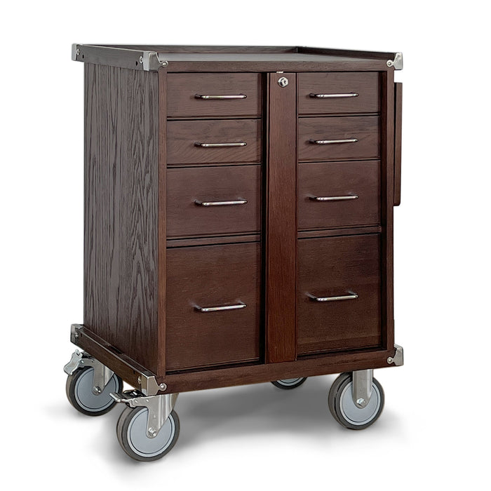 Gerstner International Dark Oak 5-Drawer Roller Cabinet