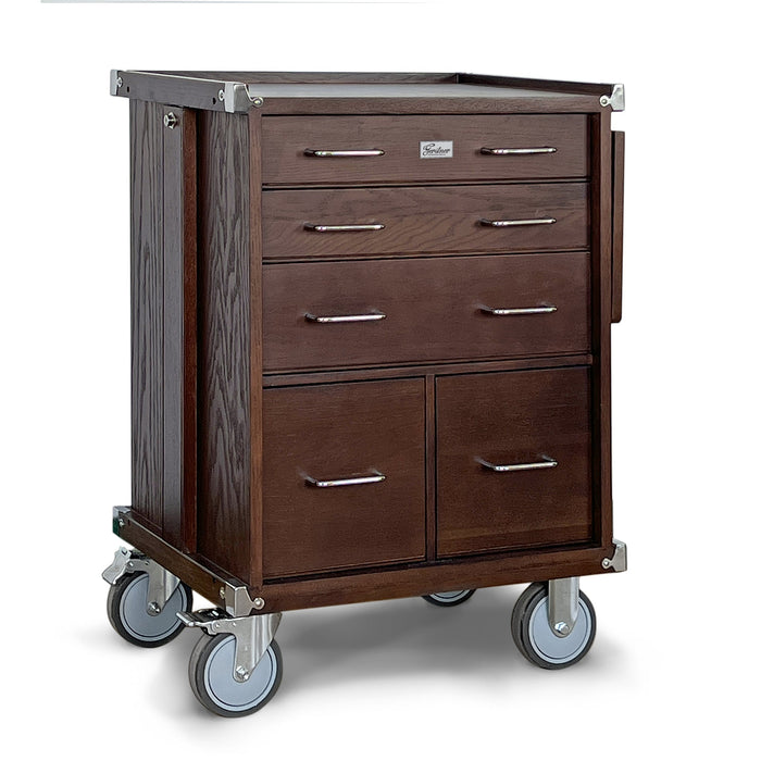 Gerstner International Dark Oak 5-Drawer Roller Cabinet