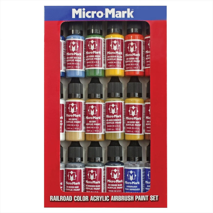 Micro-Mark Railroad Acrylic Airbrush Paint Set