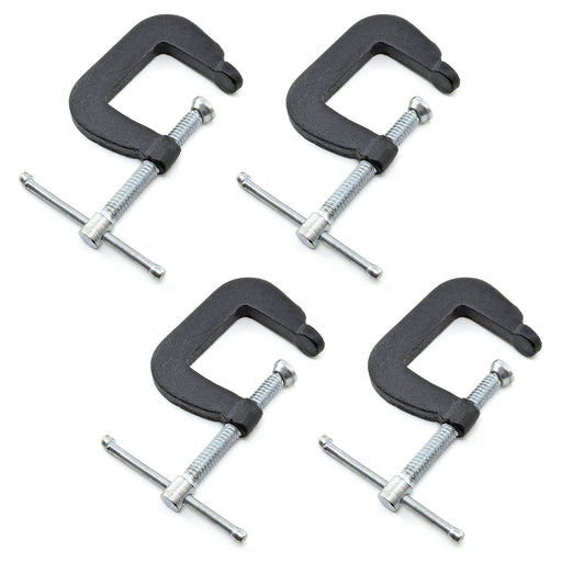 1" x 1" Miniature Forged Steel C-Clamps, Set of 4