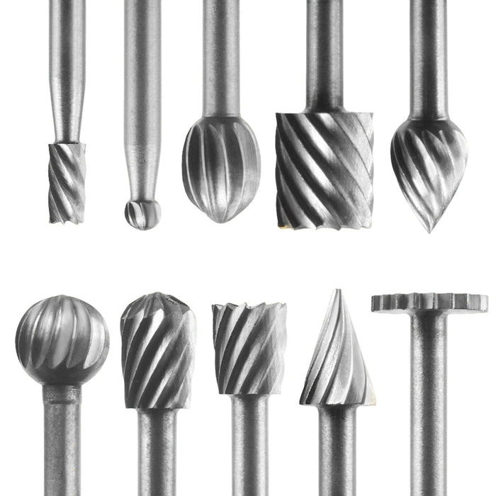 Gyros® 10-piece High Speed Steel Cutter Set (1/8 Inch Shank)