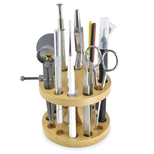 Micro-Mark 12-Space Wooden Tool Organizer