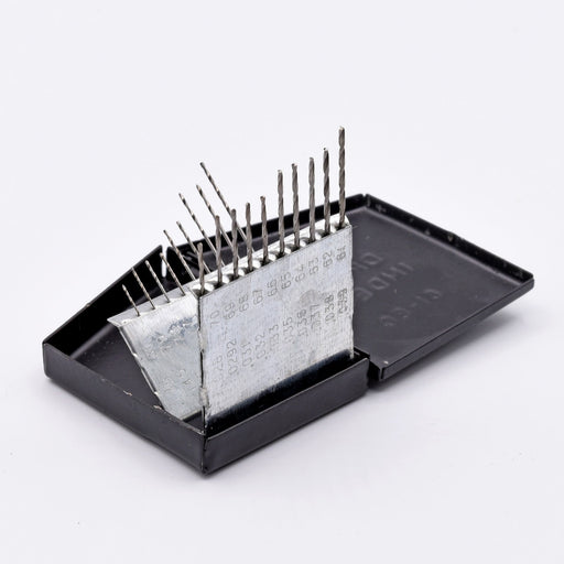 20-piece Micro-Size Drill Bit Set with Index, #61 - #80