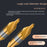 High-Quality Center Drill Bit - 60 Degree Titanium Coated Center Drill Bit, Full Grind HSS Spiral Coated Centering Drill A1-A6