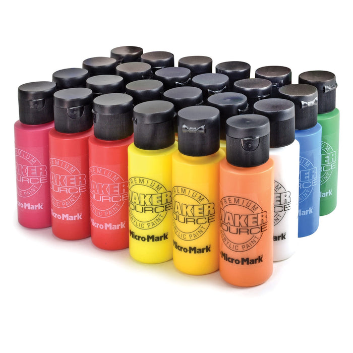 Maker Source by Micro-Mark 24 Colors Basic Paint Set