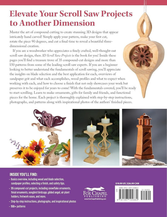 3D Scroll Saw Projects: 35 Fun Compound-Cut Projects, More Than 150 Patterns Book