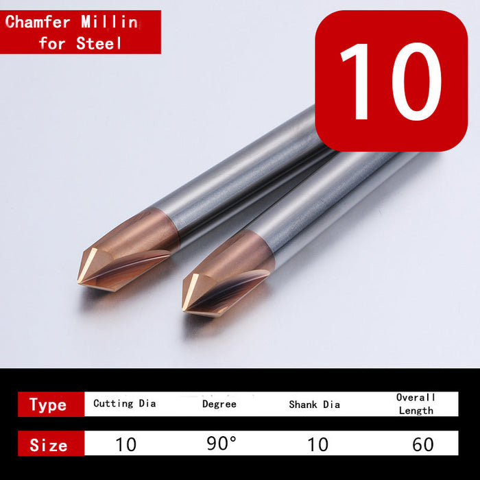 HRC55 Chamfer Milling Cutter Carbide Corner Countersink Chamfering Mill Deburring Edges V Grove Router 90 Degree for Steel