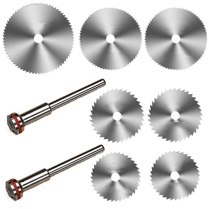 7-Piece Miniature Saw Blade And Mandrel Set