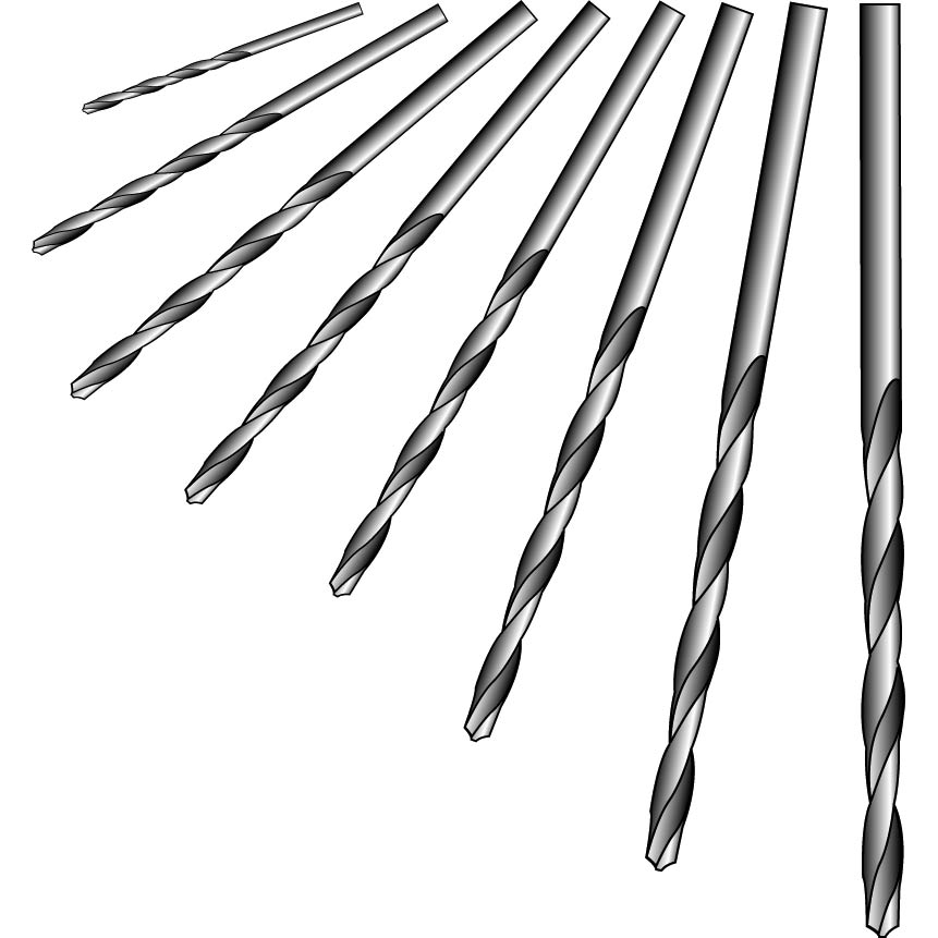 8-piece Drill Bit Set, 1/64 - 1/8 Inch