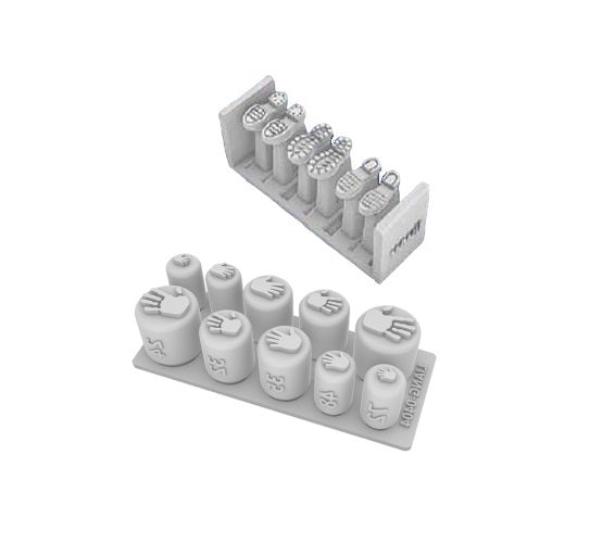 Liang Models Hand and Shoeprint Tools, 1/35 Scale