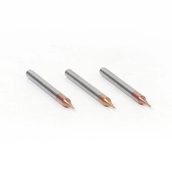 HRC60 0.2-0.9mm 2 Flute Micro Flat Ball nose End Mill 4mm Shank Tungsten Carbide CNC Router Bit TiCN Coated Mini Milling Cutter