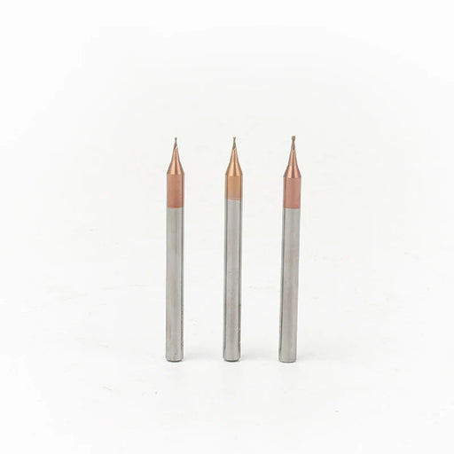 HRC60 0.2-0.9mm 2 Flute Micro Flat Ball nose End Mill 4mm Shank Tungsten Carbide CNC Router Bit TiCN Coated Mini Milling Cutter