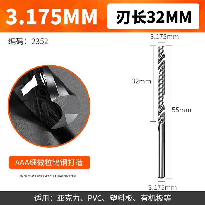 5A carbide single flute inch end mill for woodworking tools aluminum cutting tool cnc milling cutter Wood milling cutter