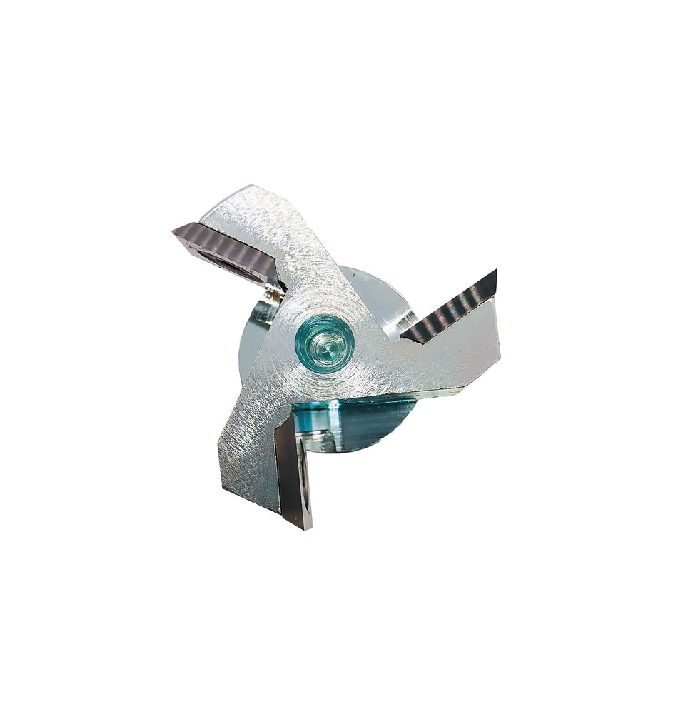 DeLuche 3 Head Spoil-board/Fly cutter 2" CD, 4F, 1/2" CH, 1/2" SD, 2 1/2" OL