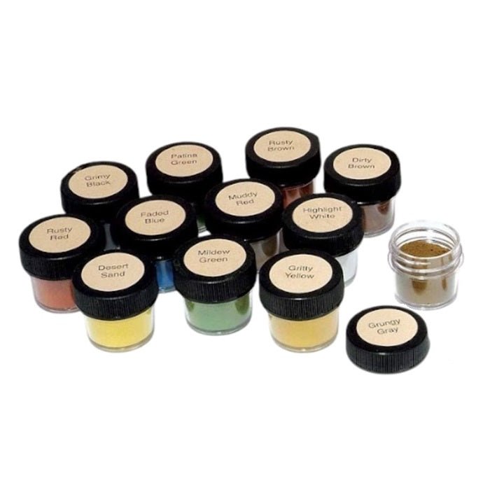 Micro-Mark Weathering Powders, Set of 12 Colors