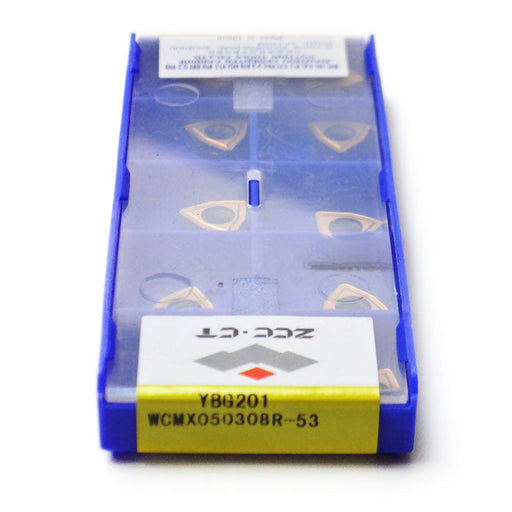 1BOX CNC Lathe Cutting Tool Milling Cutter  100% Original ZCC•CT  Carbide inserts   WCMX050308R-53 YBG201