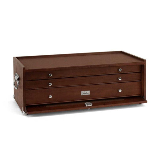 Gerstner International Dark Oak 3-Drawer Mid-Base