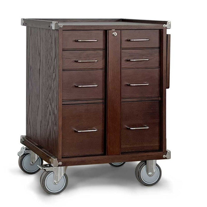 Gerstner International Dark Oak 5-Drawer Roller Cabinet, Extra Large