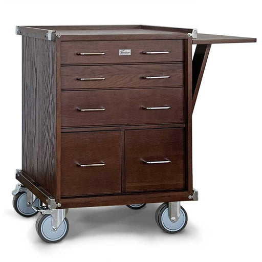 Gerstner International Dark Oak 5-Drawer Roller Cabinet, Extra Large