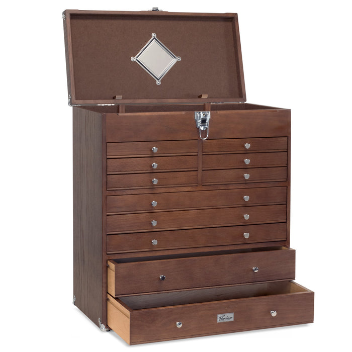 Gerstner International Dark Oak 11-Drawer Chest