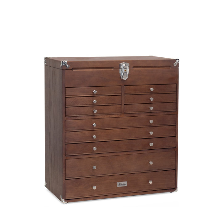Gerstner International Dark Oak 11-Drawer Chest