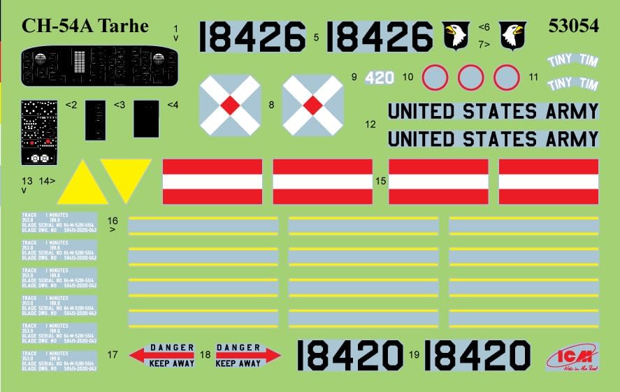 ICM Sikorsky CH-54A Tarhe U.S. Heavy Helicopter Plastic Model Kit, 1/35 Scale
