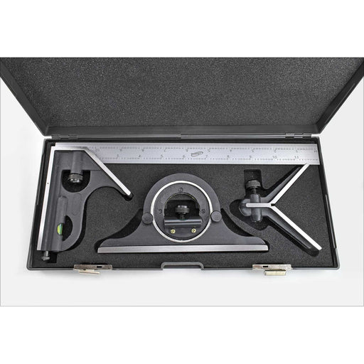 iGaging Precision 12" Combination Square with 3 Interchangeable Heads