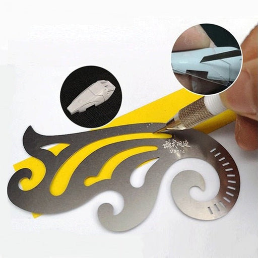 Infini Model Metal-Etched French Curve Panel Line Scribing Guide