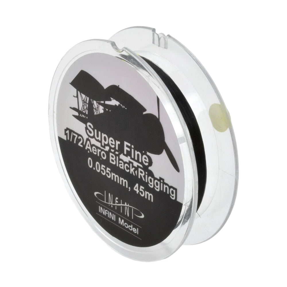 Infini Model Black Aero Rigging Super Fine Wire 0.055mm (1/72) 145ft