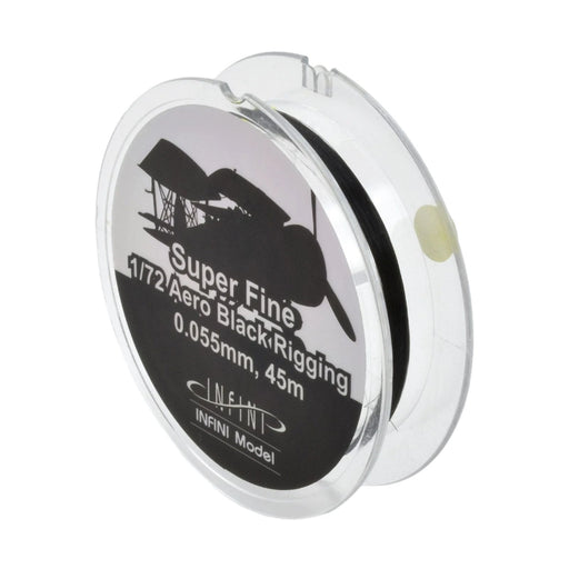 Infini Model Black Aero Rigging Super Fine Wire 0.055mm (1/72) 145ft