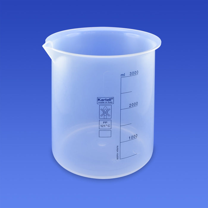 Kartell® Printed Graduations Beaker, 3000 Milliliter  (101oz)
