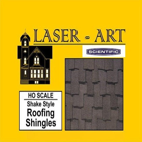 Laser-Art by Scientific HO Scale Paper Roofing Shingles - Shake Style (6 pack)