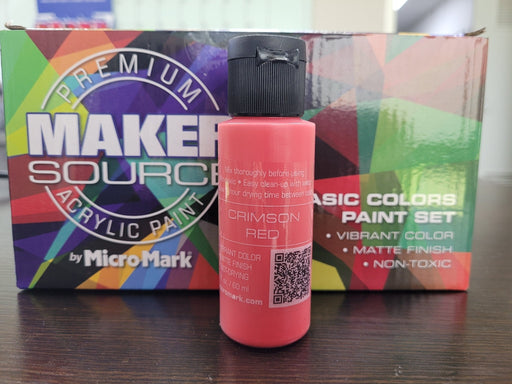 Makersource Acrylic Paint by Micro-Mark, Crimson Red, 60ml