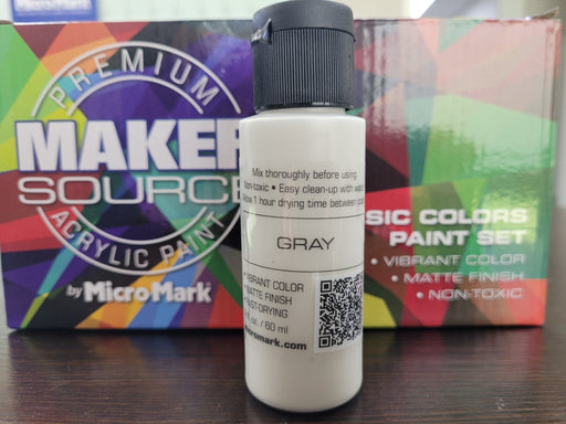 Makersource Acrylic Paint by Micro-Mark, Gray, 60ml