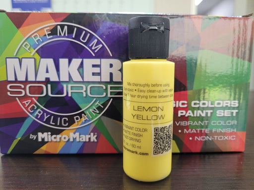 Makersource Acrylic Paint by Micro-Mark, Lemon Yellow, 60ml