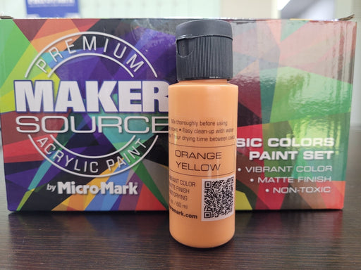 Makersource Acrylic Paint by Micro-Mark, Orange Yellow, 60ml