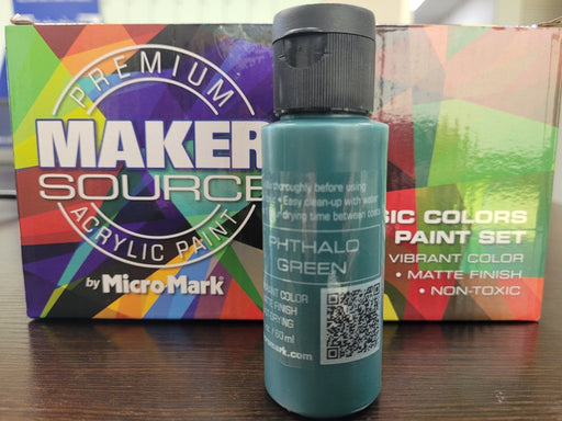 Makersource Acrylic Paint by Micro-Mark, Phthalo Green, 60ml
