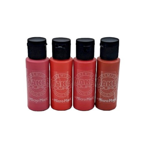 Makersource Acrylic Paint by Micro-Mark, Red Ombre 4 Pack Set