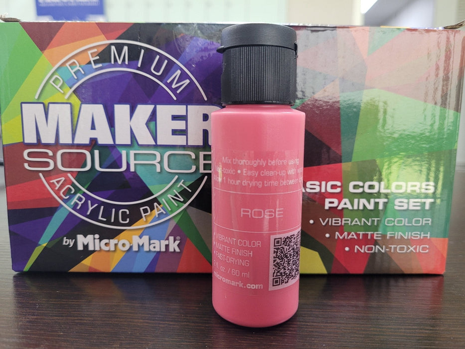 Makersource Acrylic Paint by Micro-Mark, Rose, 60ml