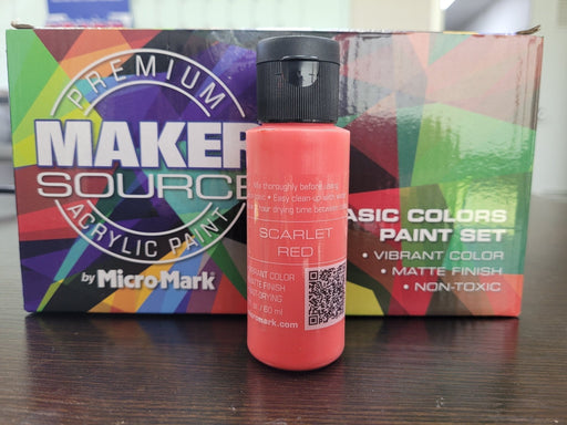 Makersource Acrylic Paint by Micro-Mark, Scarlet Red, 60ml