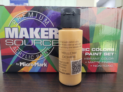 Makersource Acrylic Paint by Micro-Mark, Yellow Ochre, 60ml