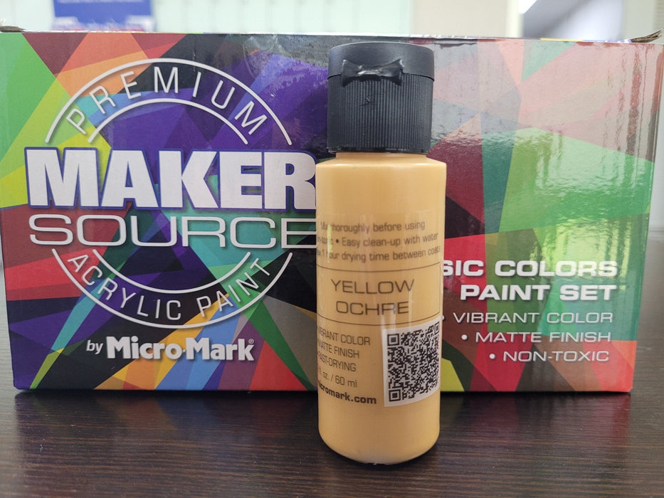 Makersource Acrylic Paint by Micro-Mark, Yellow Ochre, 60ml